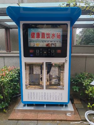 Μεγάλο εξωτερικό πλήρως αυτόματο μηχάνημα πώλησης νερού Εξοπλισμός καθαρισμού νερού με αντίστροφη όσμωση